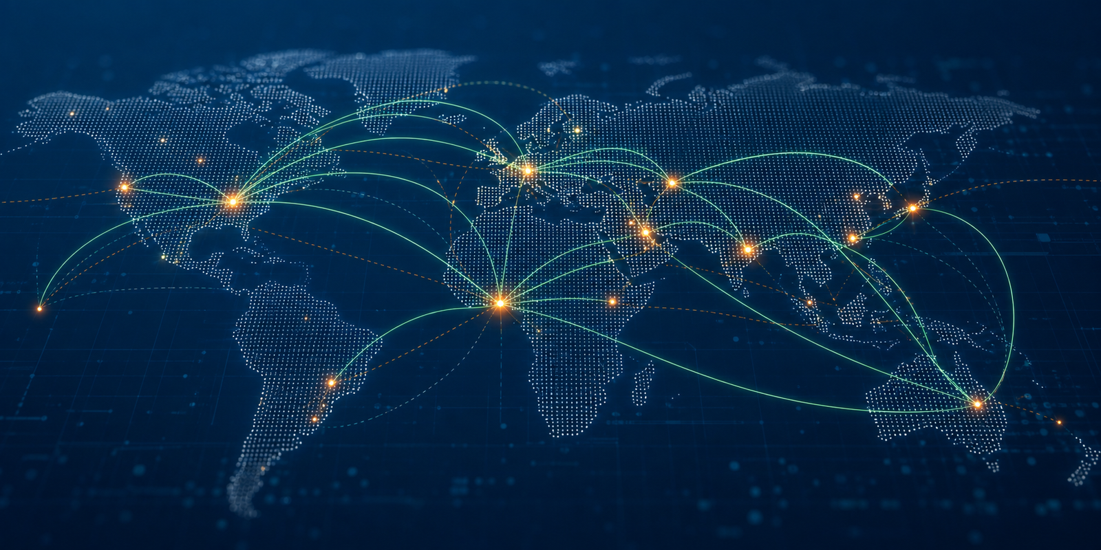 Global trade lanes map